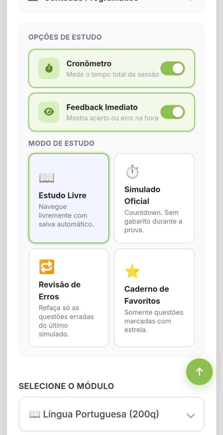 Opções de estudo QCI Premium